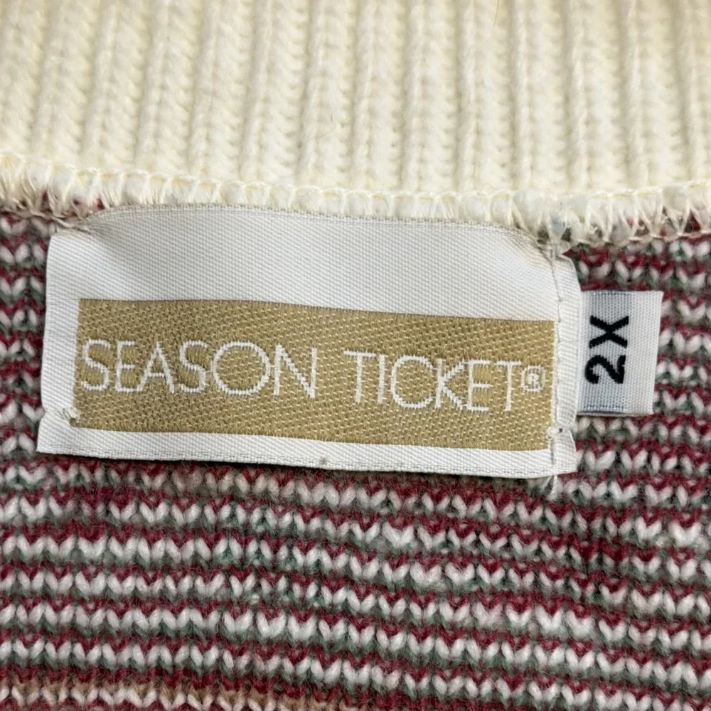 VINTAGE cottage rose knit‎ sweater cardigan button front cottagecore floral 90s - Picture 7 of 11